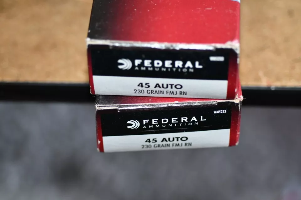 100 rds. of .45 acp cal. ammunition, Federal