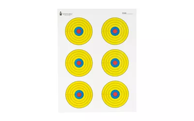 Action Target Bright 6 Bullseye Shooting Targets – 100 Pack